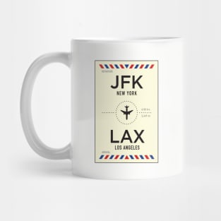 JFK to LAX Airport / New York to Los Angeles Mug